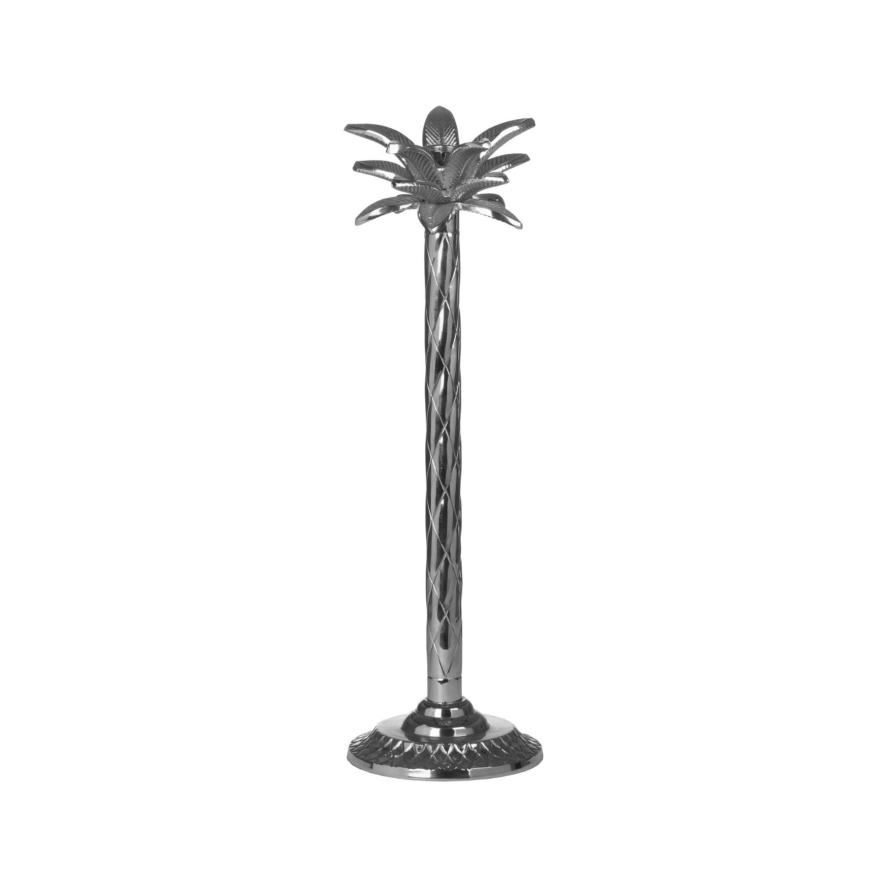 Large Silver Palm Tree Candle Holder Peculiar And Pearl 8522