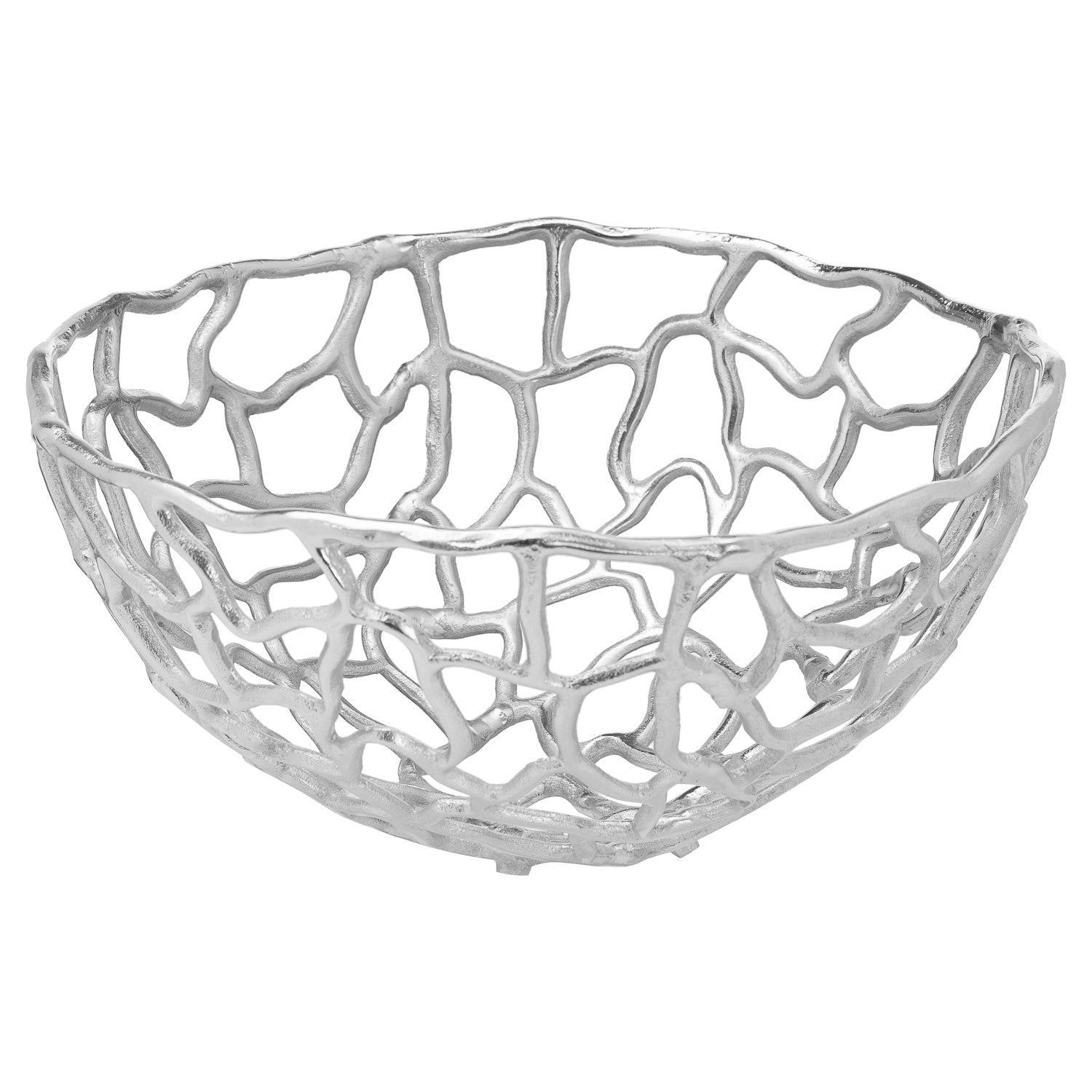 Ohlson Silver Perforated Coral inspired Decorative Large Bowl – Peculiar &  Pearl