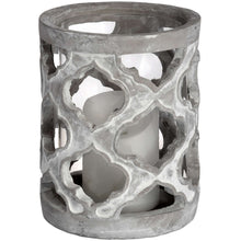 Load image into Gallery viewer, Small Stone Effect Patterned Candle Holder
