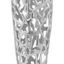 Load image into Gallery viewer, Ohlson Silver Perforated Coral Inspired Vase
