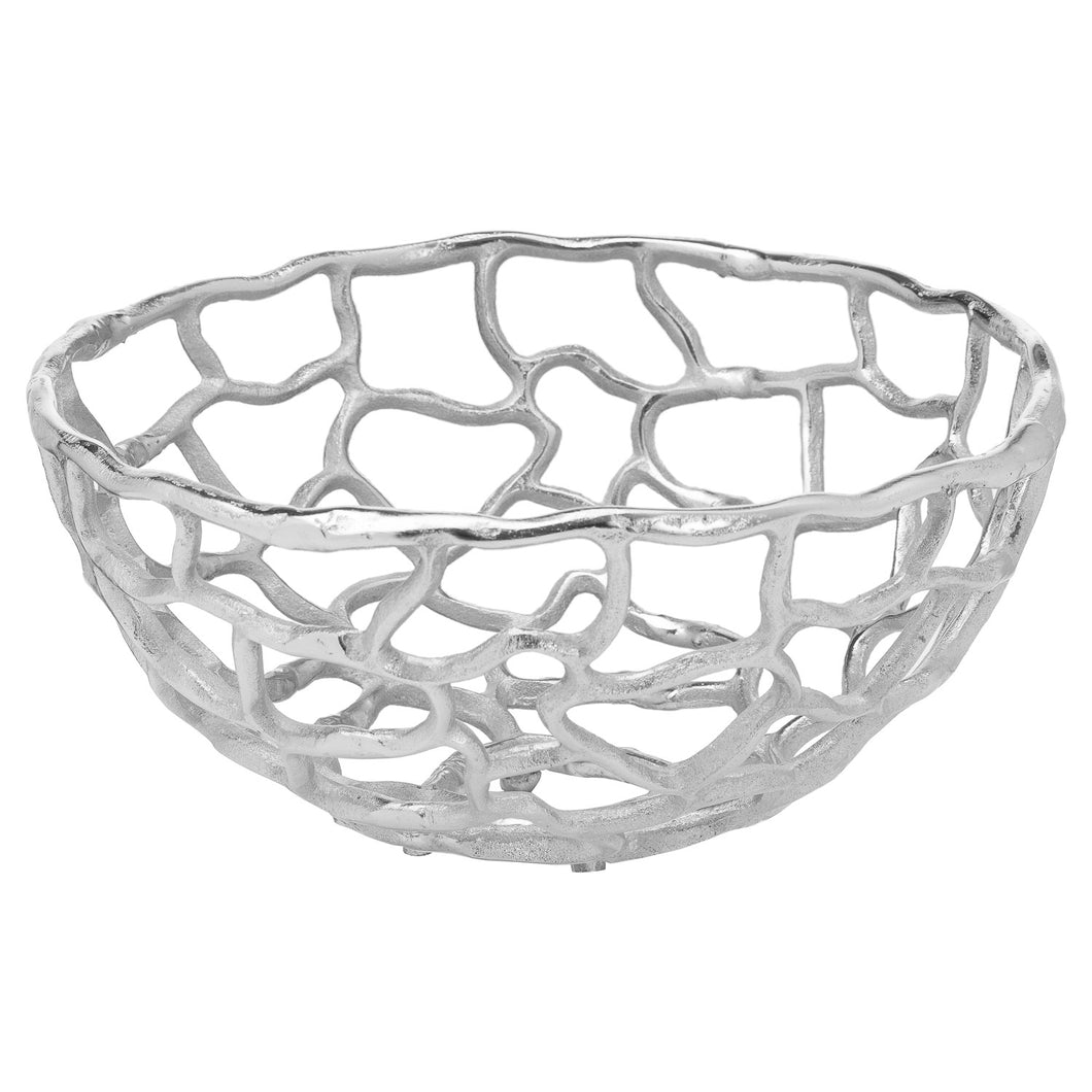 Ohlson Silver Coral Inspired Decorative Small Bowl