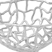 Load image into Gallery viewer, Ohlson Silver Perforated Coral inspired Decorative Large Bowl
