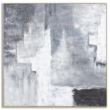 Load image into Gallery viewer, Elara  - Hand Painted Black &amp; White Layered Abstract Art Painting
