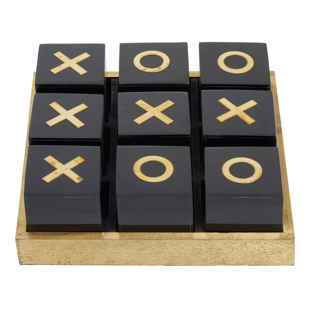 Churchill Black & Gold Noughts and Crosses / Tic Tac Toe game