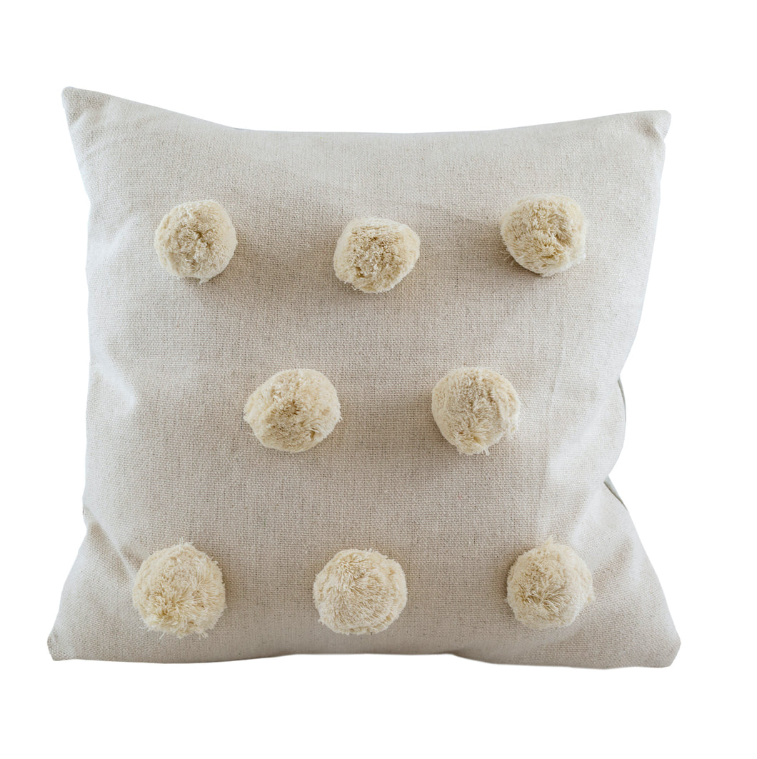 Raine & Humble Pom Pom Cushion - Winter White