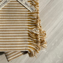 Load image into Gallery viewer, Set of 4 Abby Stripe Mustard Placemats by Raine and Humble
