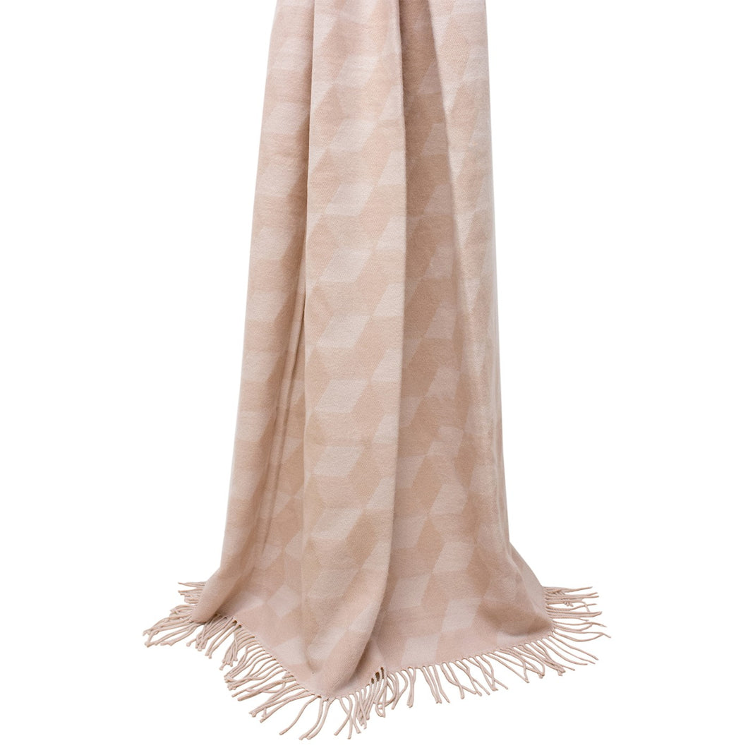 Paoletti Aspect Blush Geometric Throw Blanket